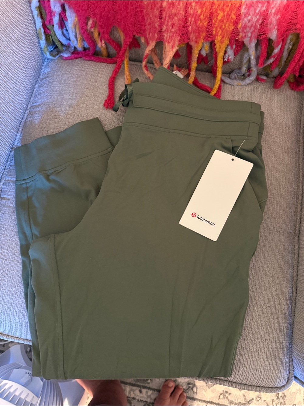 lululemon athletica Ready To Rulu olive green jogger pants- NWT